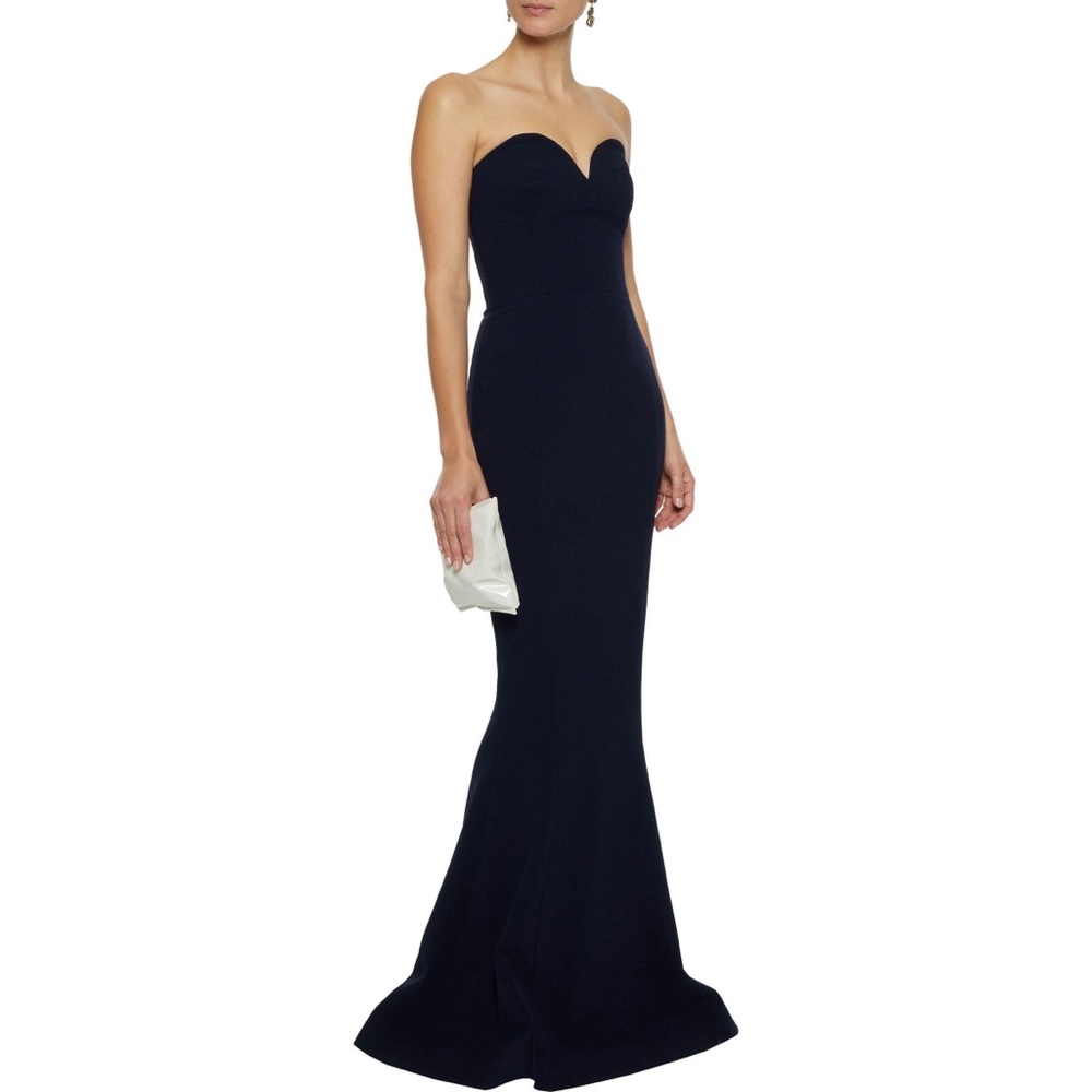 COPY - Rebecca Vallance Women's Blue Dana Strapless Stretch-crepe Gown